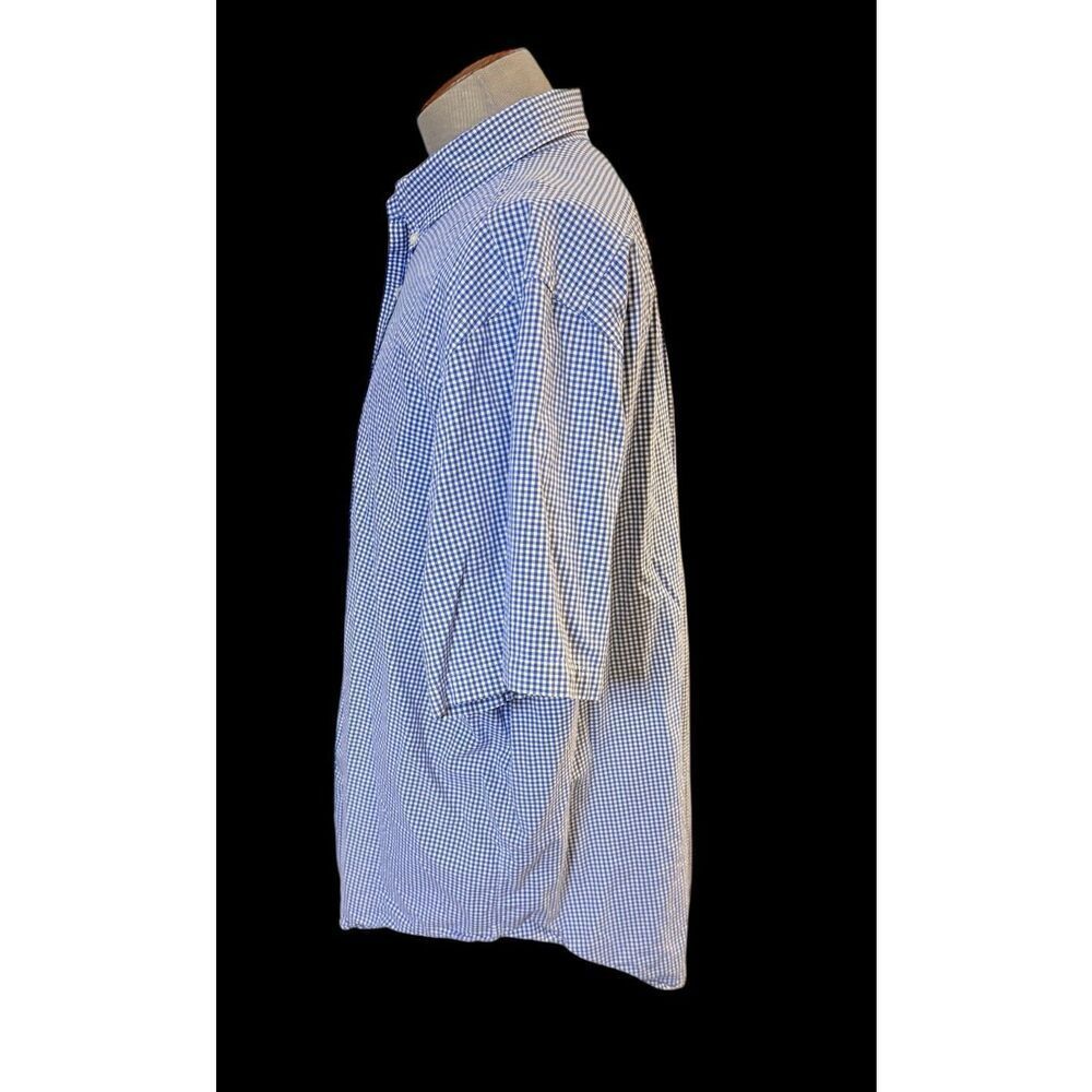 Ralph Lauren Button Down Mens 2XB Blue Gingham Classic Fit Shirt Sleeve Pony Log - Picture 10 of 11
